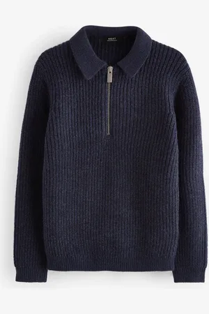 Next Long Sleeve Quarter Zip Polo Shirt (3-16yrs)10 år (140cm)