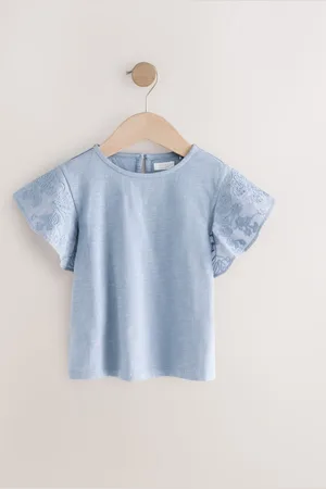 Next Cornelli Frill Sleeve 100% Cotton T-Shirt (3-16yrs)3 år (98cm)