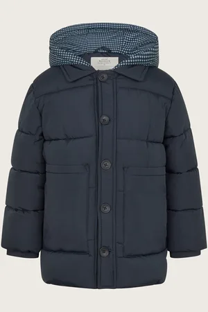 Monsoon Hundetandsmønstret Hood Puffer Coat11 - 12 år (146 - 152cm)