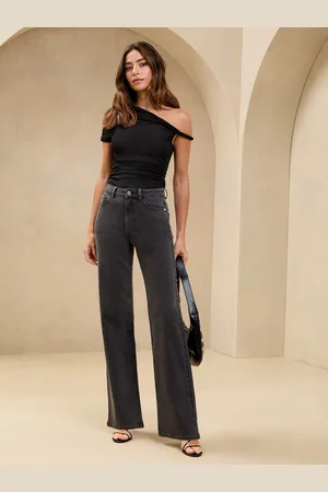Lipsy London Mid Rise Jeans med brede ben42