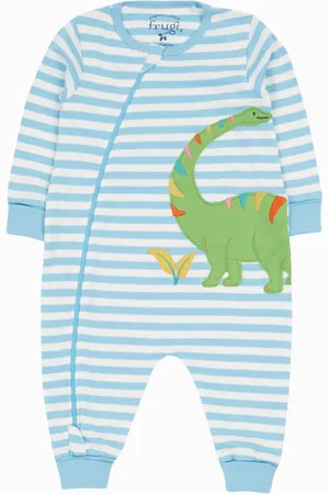 Frugi Blue Zelah Kimono Zip 100% Organic Cotton Romper50cm