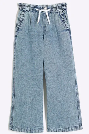 River Island Girls 100% Cotton Denim Wide Leg Jeans140146cm