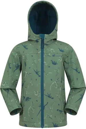 Mountain Warehouse Exodus II Kids Printed Water Resistant Softshell Jacket9 - 10 år (134 - 140cm)