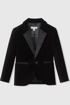 Reiss Ace Enkeltradet blazer i fløjl13 - 14 år (158 - 164cm)