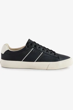 HUGO BOSS Faux-Leather Trainers With Plain And Grained Texturesuk11eu45