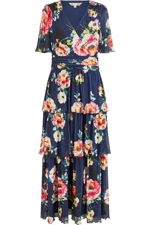 Yumi Floral Mesh Tiered Maxi Dress40
