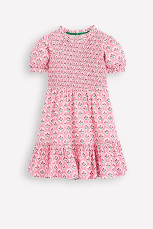 Boden Aurora Rynket Twirly 100% Bomuld Kjole134140cm