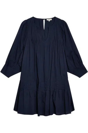 Albaray Blue Pintuck Short 100% Cotton Dress36