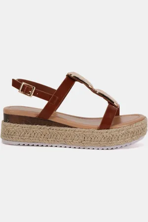 Novo SASKIA Hardware Detail Espadrille Flatform Sandalseu38