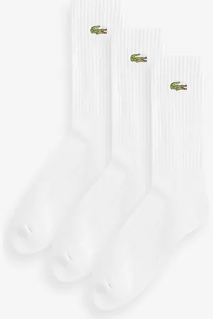 Lacoste Hvid Sokker 3 PakkeUK 6.5 - 9