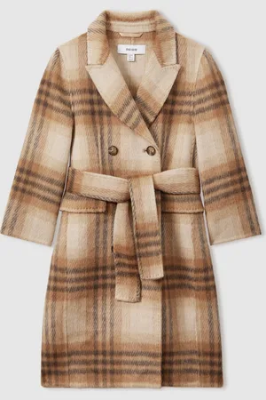 Reiss Maeve Checked Wool Blend Blindseam Coat9 - 10 år (134 - 140cm)