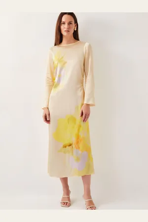 Monsoon Camile Floral Satin Midi Dress50