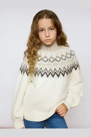 The Little Tailor Kids Diamond Fairisle-mønster Strikket Jul Trøje6 - 7 år (116 - 122cm)