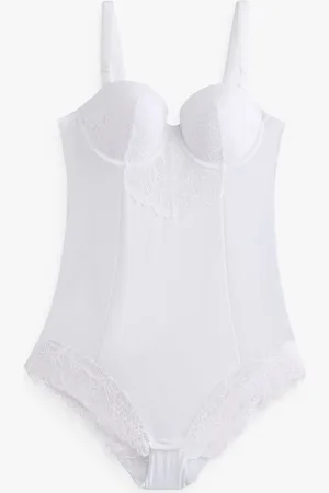 Next Tætsiddende body med shapewear og blonder85B