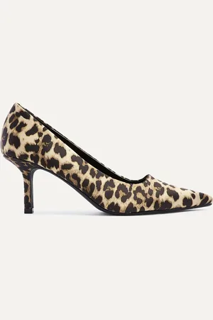 Linzi Kat Leopard Print Stiletto Pointed Court Heels