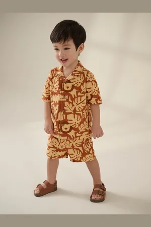 Next Short Sleeves Printed Shirt and Shorts Set (3mths-7yrs)1.5 - 2 år (86 - 92cm)