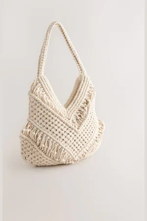 Next Cotton Macrame Beaded Shoulder Bagen