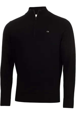Calvin Klein Cashmere Quarter Zip Sort SweaterL