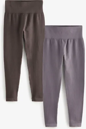 Next Ribbed High Waist Leggings 2 PackM Reg