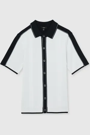 Reiss Dunwich Ensfarvet Tipped Knit SkjorterSmall