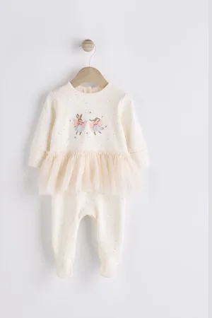 Next Baby Christmas Tutu 100% Cotton Sleepsuit (0mths-2yrs)Up to 1 Month (56cm)