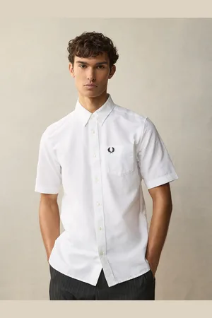 Fred Perry Kortærmet 100% Bomuld Oxford SkjorterXL