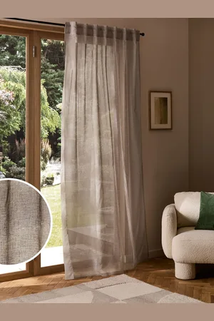 Next Hør Look Voile Hidden Tab Top Uforet Sheer Panel Gardiner140Bx229D
