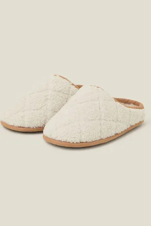 Accessorize Quiltede Faux Shearling Mule hjemmeskoL