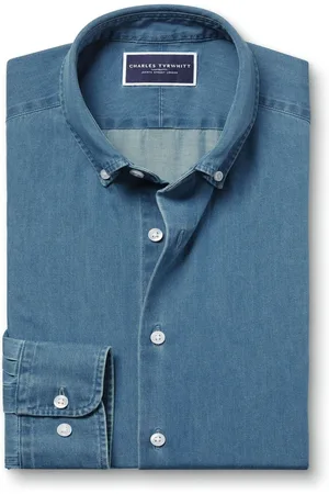 Charles Tyrwhitt Slim Fit Plain 100% Cotton Denim ShirtS