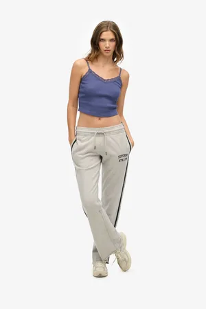 Superdry Athletic Essentials Stribet Flare 100% Bomuld Joggingbukser