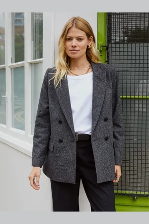 Baukjen Grey Eugenie Wool Blend Tailored Blazer42
