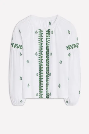 Boden Embroidered Seam Sleeve Blousessmall