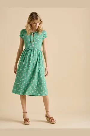 Brakeburn Woodblock Floral Knee Length Dress42
