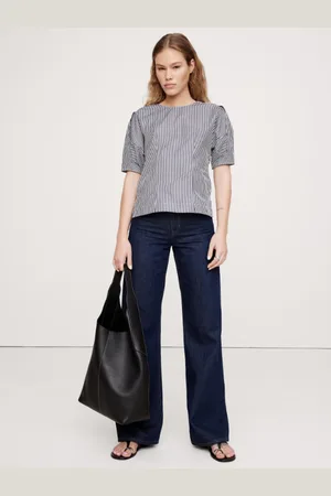 Banana Republic Puff Sleeve Poplin Top34