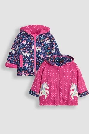 JoJo Maman Bébé Unicorn Appliqué Reversible Hoodie6 - 12 måneder (68 - 80cm)