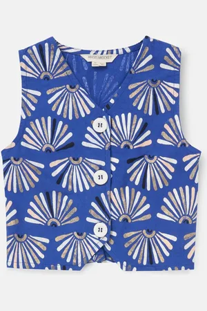 Angel & Rocket Lina Print Linen Waistcoat146152cm