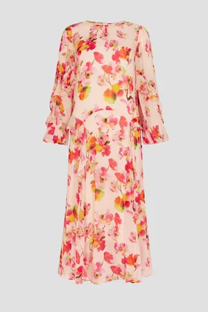 Monsoon Vanna Frill Floral Print Midi Dress42