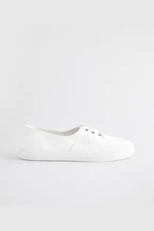 Next Embroidered Forever Comfort Laceless Canvas Slip-On Trainers