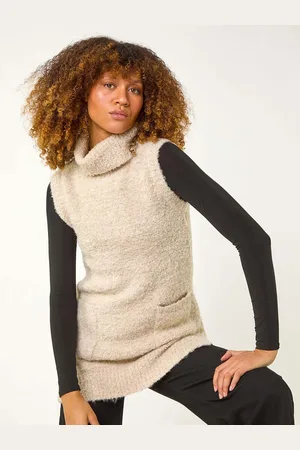 Roman Boucle Pocket Sleeveless Knit Jumper42