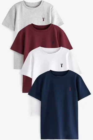 Next Kortærmet Stag Broderet T-shirt 4 Pakke (3-16år)11 år (146cm)