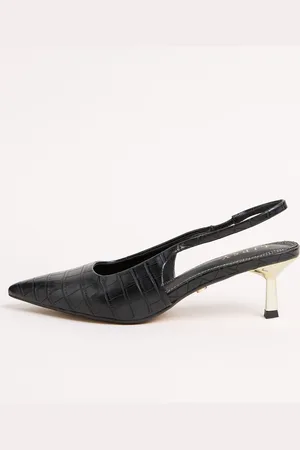 Lipsy London Faux Leather Kitten-hæl Pointed Slingback Court Sko