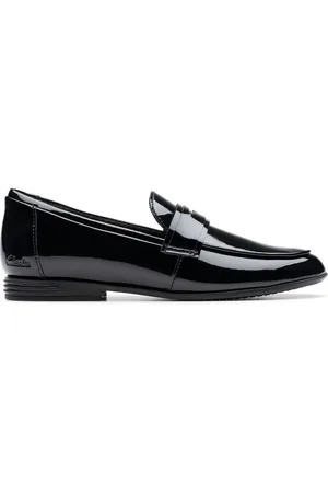 Clarks Finja Bright Patent Loafer Shoes