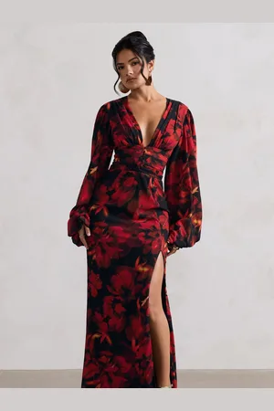 Club L Casarile V-Neck Balloon Sleeve Maxi Dress36
