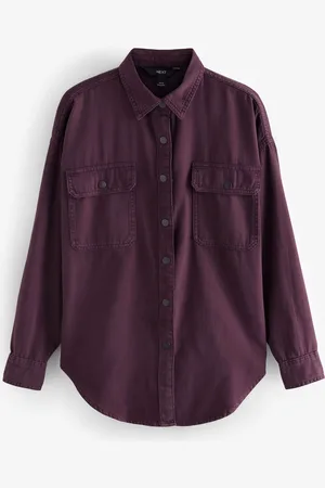 Next Print Oversized Denim 100% Cotton ShirtL Høj