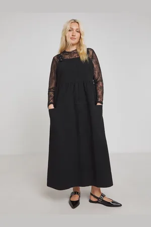 Simply Be Covered Buckle Dungaree Denim Midaxi 100% Cotton Dress42