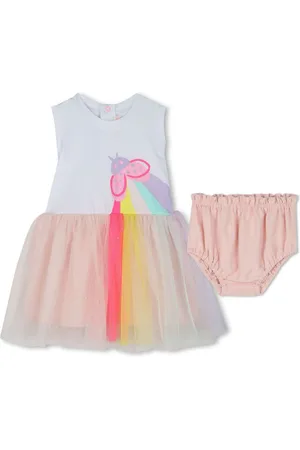 Billieblush Pink Mesh Sequin Baby Dress And Bloomer Set6874cm