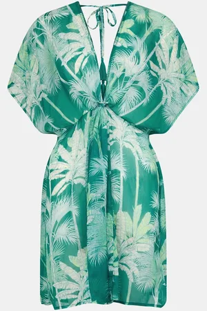 Accessorize Palm Print Chiffon Mini Kaftanmedium