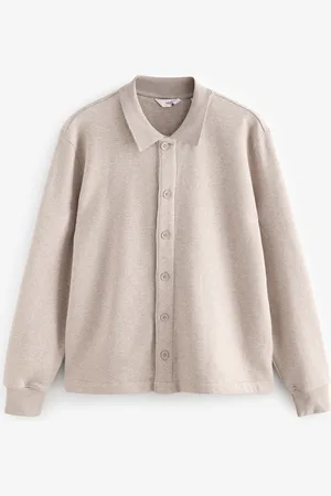 Next Cotton Rich Jersey Button Through ShacketXS