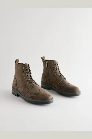 Next Brogue Zip Up Boots