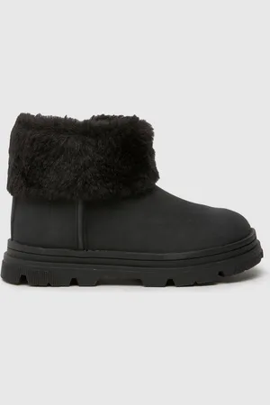 Schuh Kirsebærpelsmanchet Sort Støvler